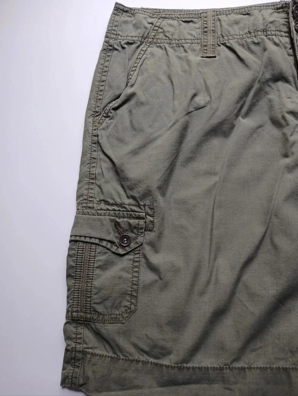 Sonoma Modern Fit Olive Green Skirt Size 16 Utility Cargo Pockets